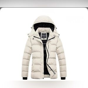 NWT‎ Cream and Black CREATMO US Jacket With Hoodie Size - M